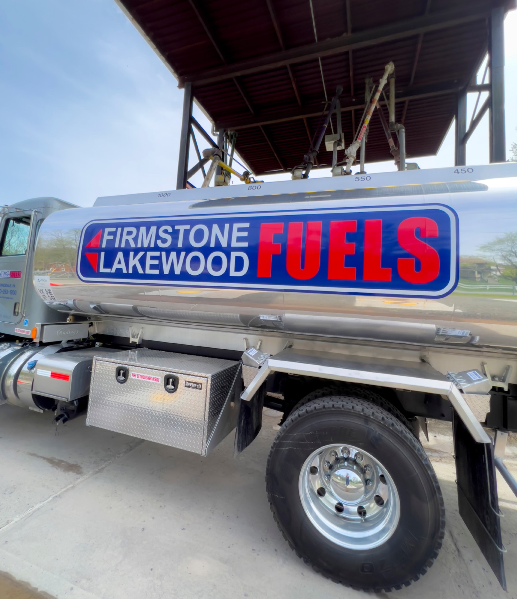 Firmstone Lakewood Fuels branded tanker — Honesdale bulk plant